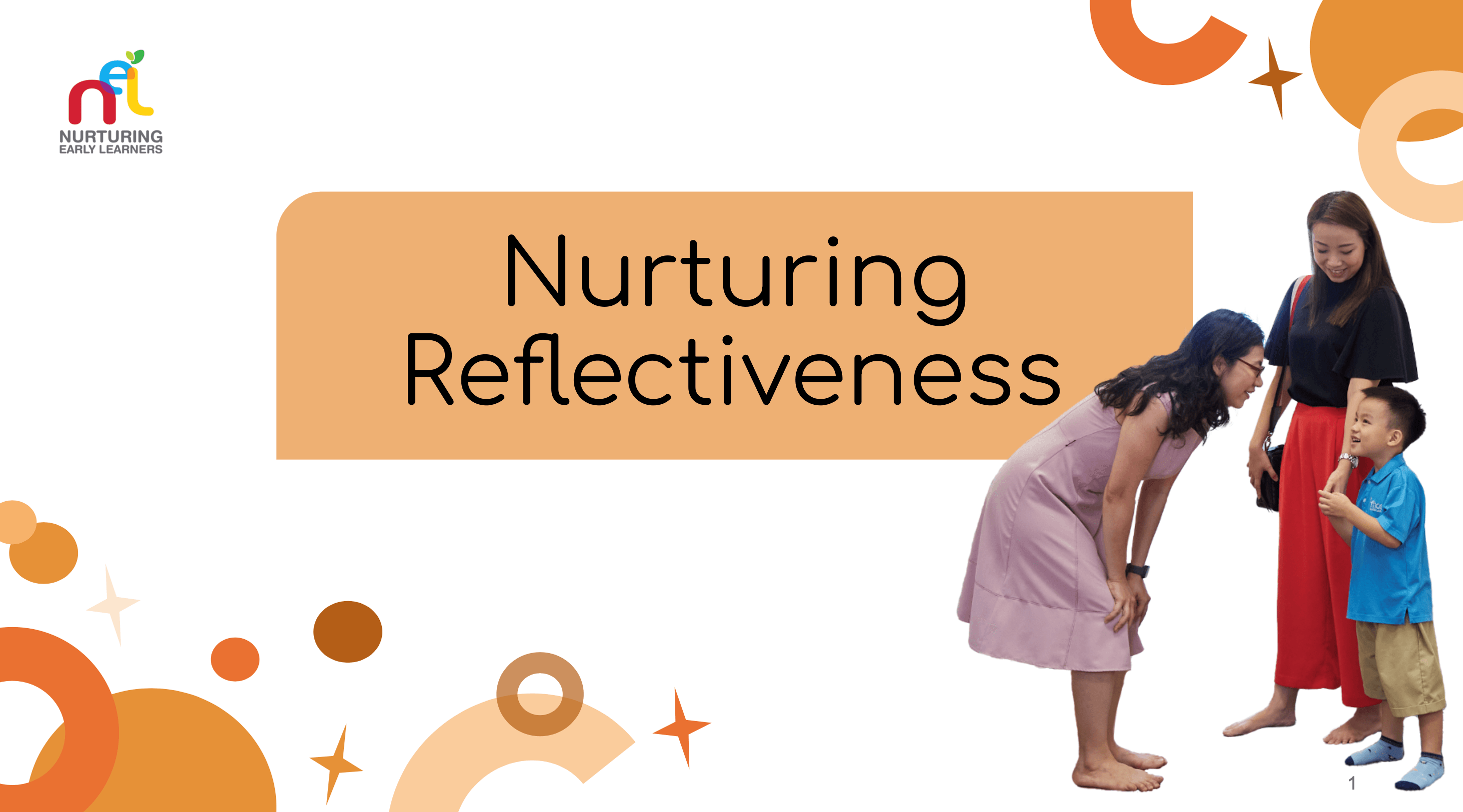 teacher talking to child, with words "Nurturing Reflectiveness" 